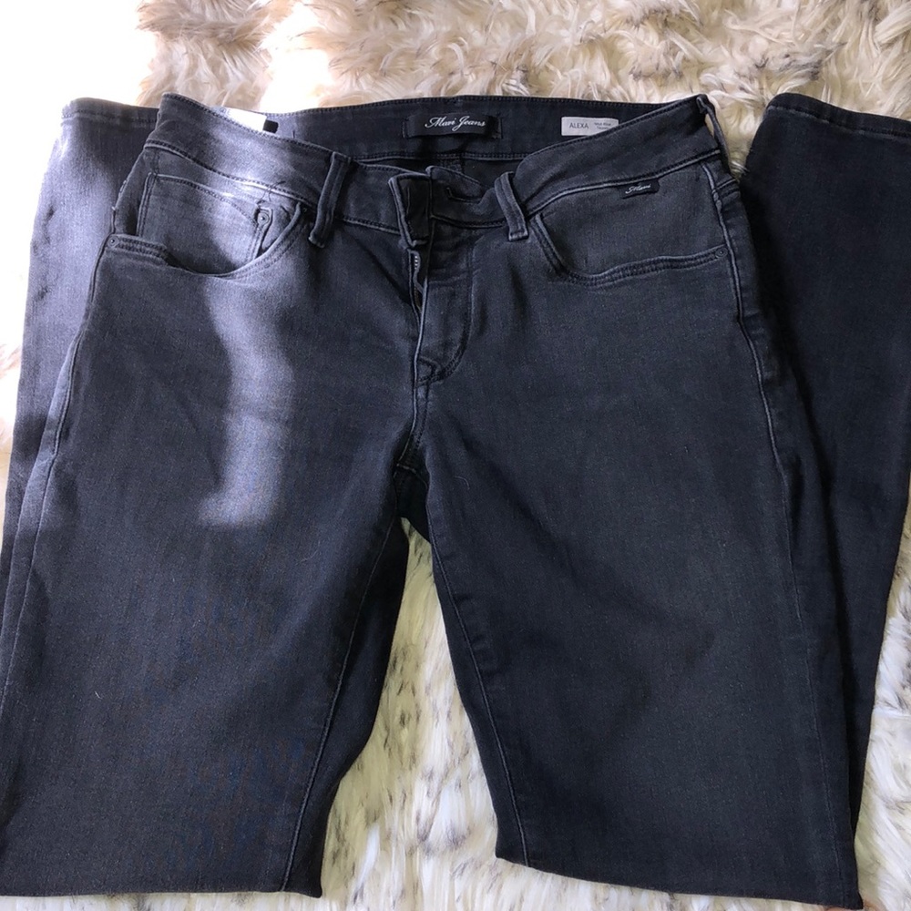 Denim skinny black jeans